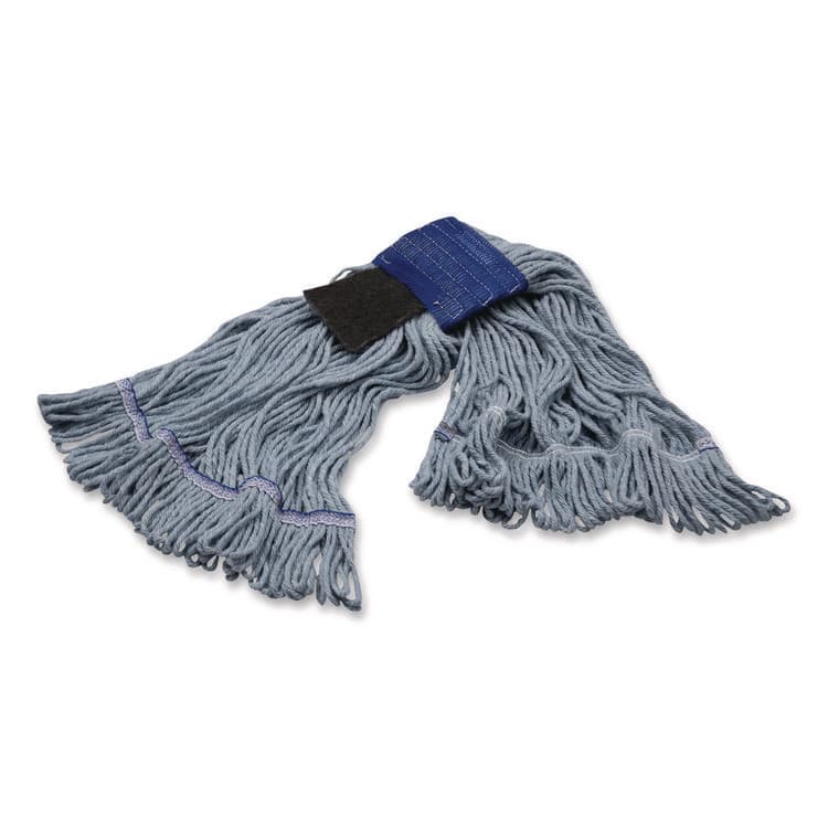 CFS BRANDS Medium Blue Looped-End Mop, Cotton, 36 x 6 x 3, Blue (CFS369418S14) thumbnail 4