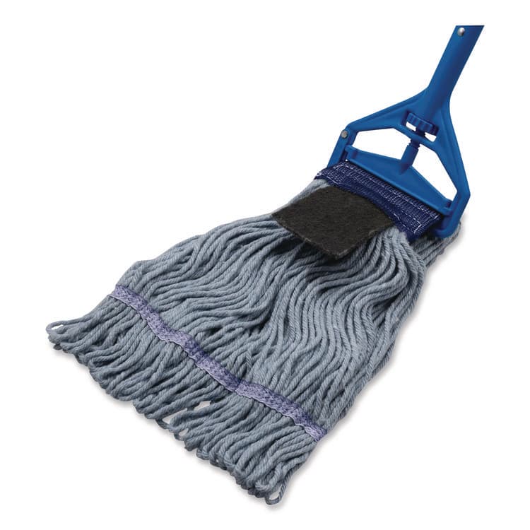 CFS BRANDS Medium Blue Looped-End Mop, Cotton, 36 x 6 x 3, Blue (CFS369418S14)