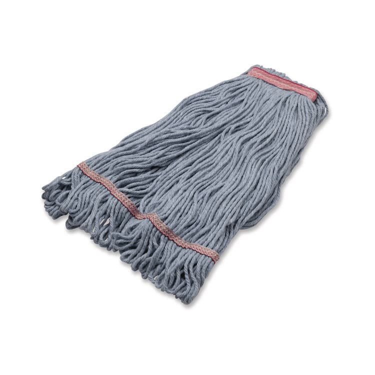 CFS BRANDS Medium Blue Looped-End Mop, Cotton, 43 x 6 x 3, Red (CFS369423B14) thumbnail 2