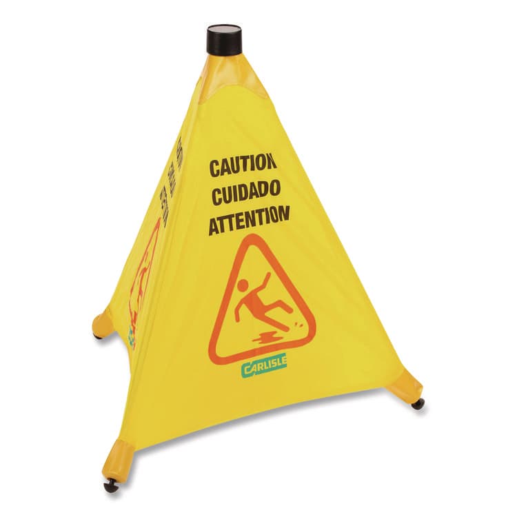 CFS BRANDS Pop-Up Caution Cone, 18 x 22.25 x 20, Yellow (CFS3694204) thumbnail 3