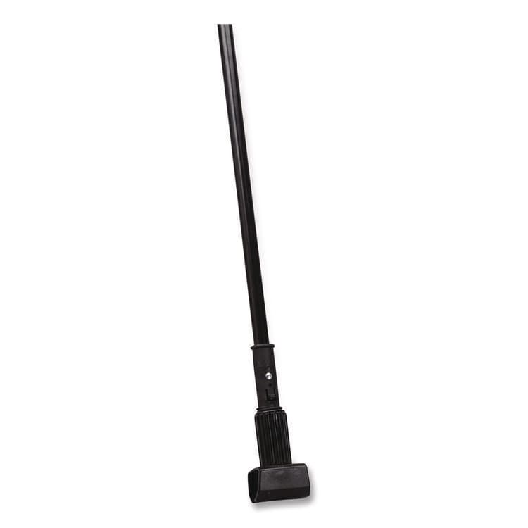 CFS BRANDS Vinyl Coated Jaw Style Metal Mop Handle, 1" dia x 60", Black (CFS3697000)