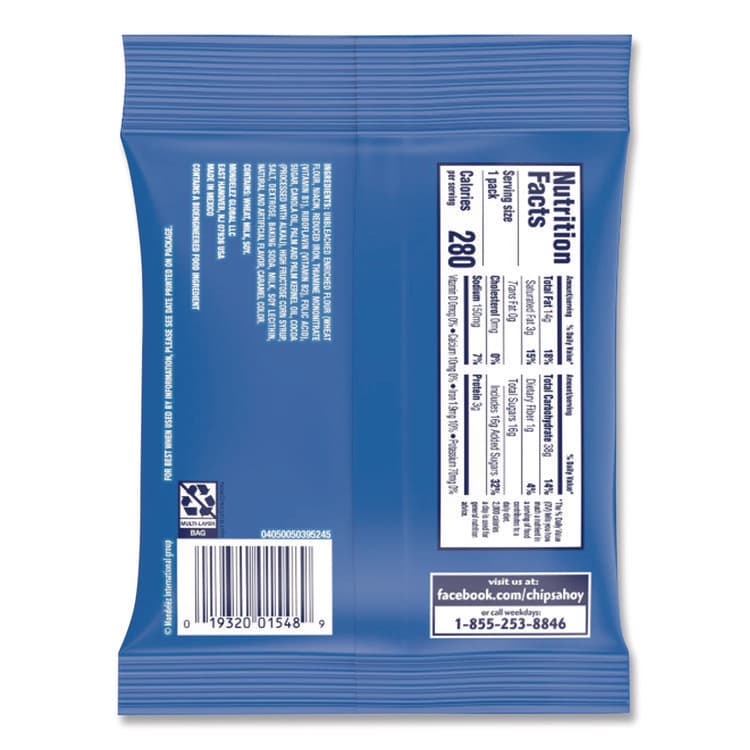 NABISCO FOOD GROUP Chocolate Chip Cookies - Single Serve, 2 oz Packets, 60/Carton (CAHNFG015480) thumbnail 4