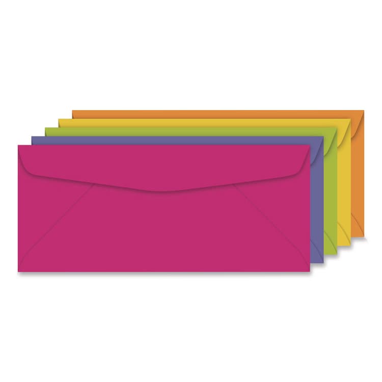 NEENAH PAPER Bulk Envelopes, #10, Bankers Flap, Gummed Closure, Assorted Colors, 200/Pack (WAU92109) thumbnail 3