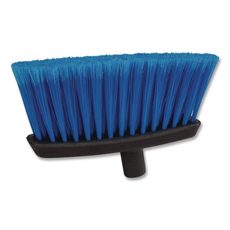 CFS BRANDS Duo-Sweep Flagged Light Industrial Broom Head, 12", Blue/Black (CFS4685314)