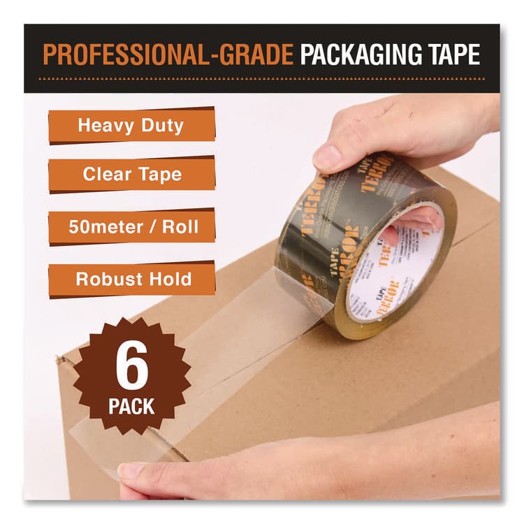 CHAGRINOVATIONS Pro-Grade Packaging Tape, 3" Core, 1.88" x 54.6 yds, Clear, 6/Pack (CH7TT05716) thumbnail 3