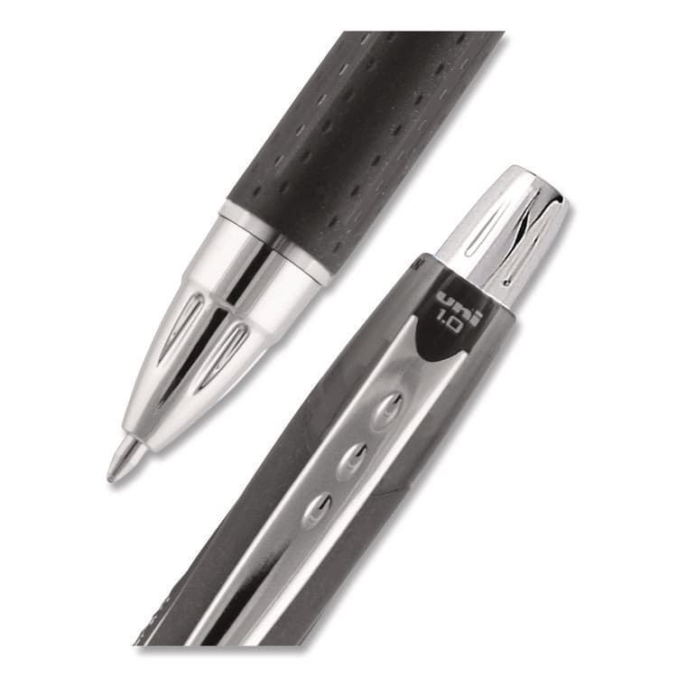 UNI Jetstream Hybrid Gel Pen, Retractable, Bold 1 mm, Black Ink, Black/Silver Barrel (UBC73832) thumbnail 2