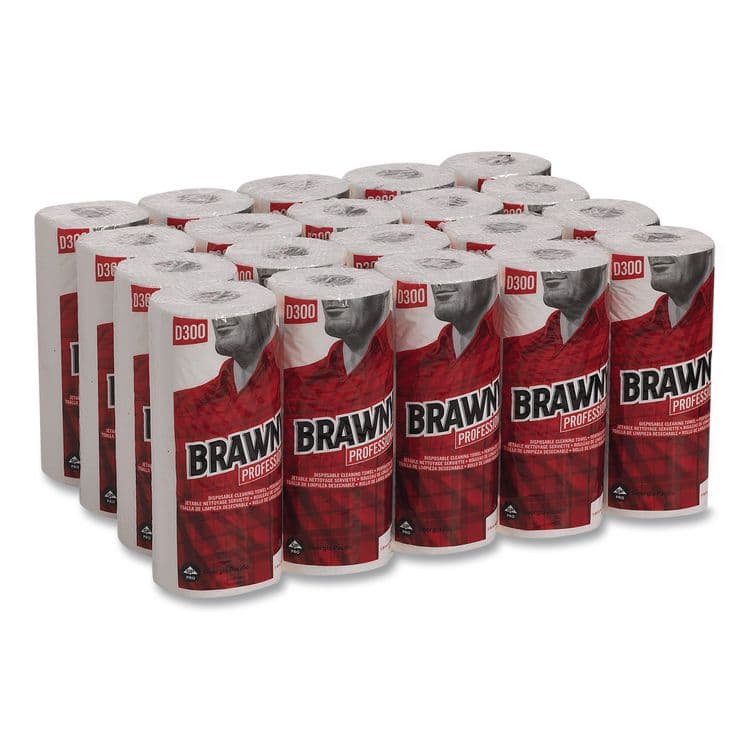 GEORGIA PACIFIC Premium DRC Perforated Roll Wipers, 1-Ply, 11 x 9.38, Unscented, White, 84/Roll, 20 Rolls/Carton (GPC20085) thumbnail 2