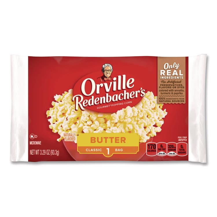 CONAGRA FOODS Gourmet Microwave Popcorn, Butter, 3.29 oz Bag, 36/Carton (CNGGOV48060) thumbnail 2