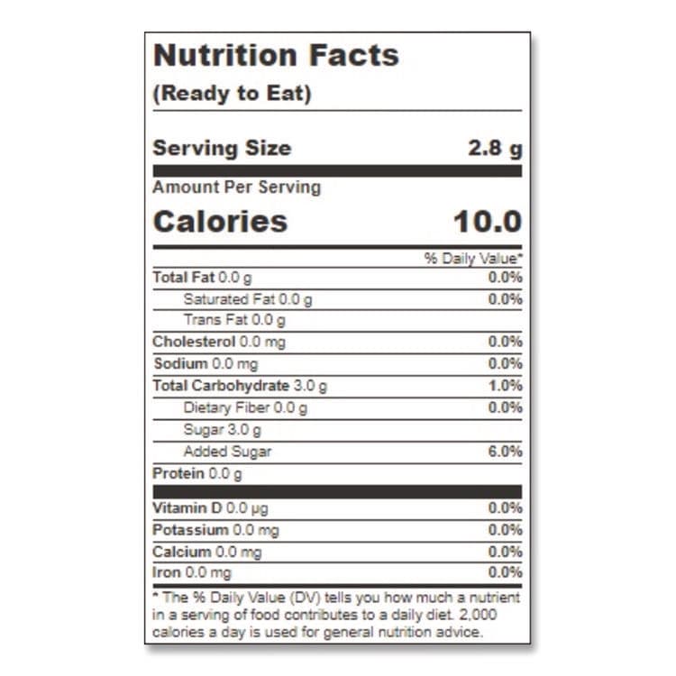 DIAMOND CRYSTAL BRANDS Pure Sugar, 0.1 oz Packet, 100/Box (DXC23310) thumbnail 4