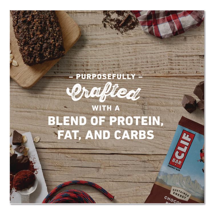 CLIF BAR & COMPANY Energy Bar, Chocolate Brownie, 2.4 oz Bar, 12 Bars/Box (CBCCCC50180) thumbnail 4