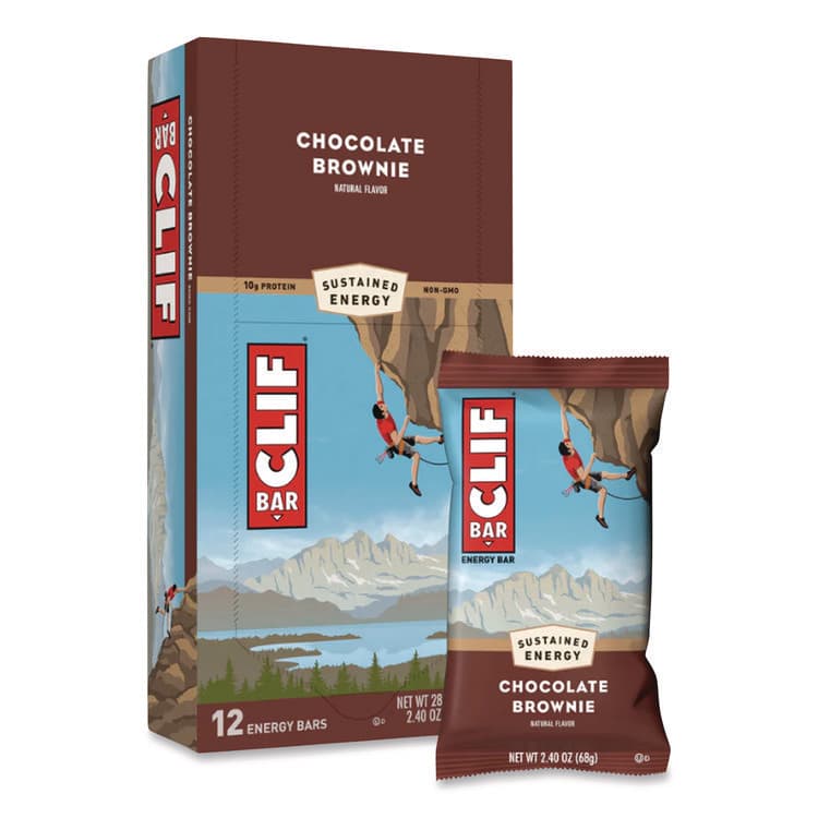 CLIF BAR & COMPANY Energy Bar, Chocolate Brownie, 2.4 oz Bar, 12 Bars/Box (CBCCCC50180)