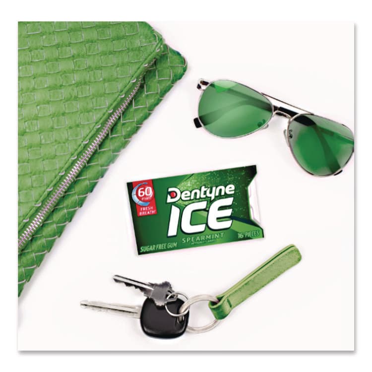MONDELEZ INTERNATIONAL Sugarless Gum, Spearmint, 16 Pieces/Pack, 9 Packs/Box (CDBAMC31500) thumbnail 4