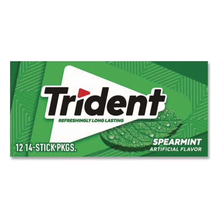 MONDELEZ INTERNATIONAL Sugar-Free Gum, Spearmint, 14 Sticks/Pack, 12 Packs/Box (CDBMOZ01106) thumbnail 2