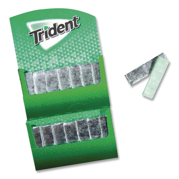 MONDELEZ INTERNATIONAL Sugar-Free Gum, Spearmint, 14 Sticks/Pack, 12 Packs/Box (CDBMOZ01106) thumbnail 3