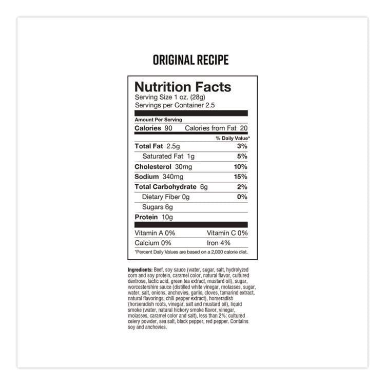 CHEF'S CUT REAL JERKY CO. Real Steak Jerky, Original Recipe, 2.5 oz Bag (CHUCCR00500) thumbnail 4