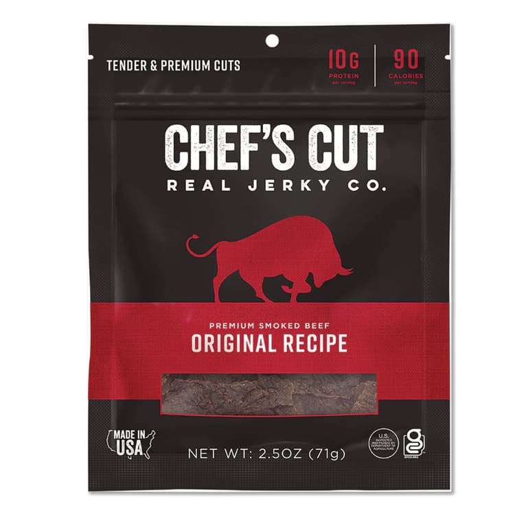 CHEF'S CUT REAL JERKY CO. Real Steak Jerky, Original Recipe, 2.5 oz Bag (CHUCCR00500)