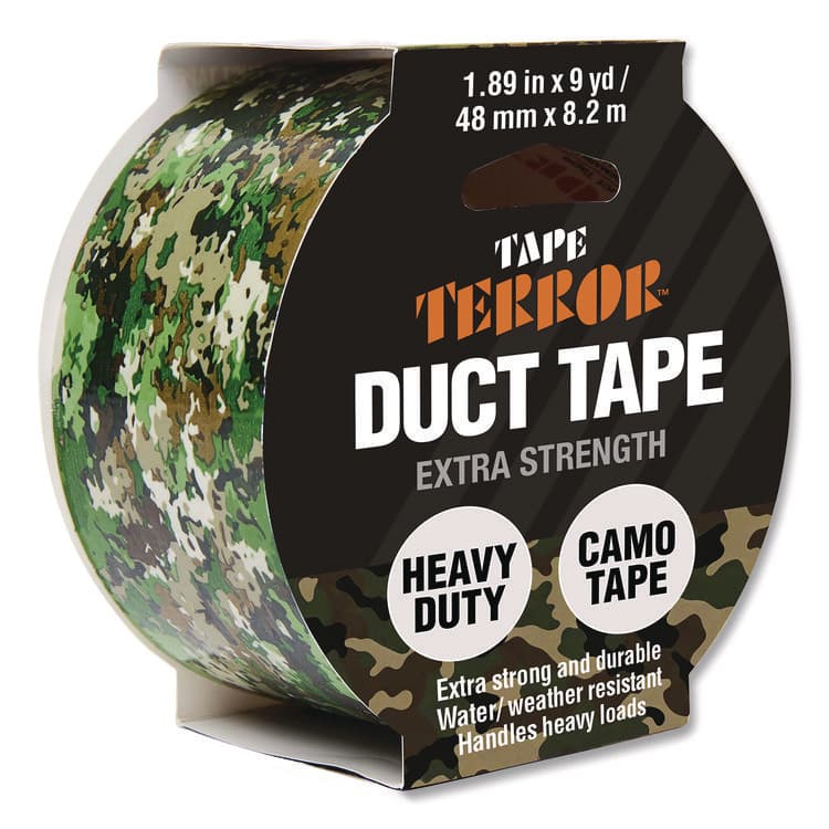 CHAGRINOVATIONS Camo Duct Tape, 3" Core, 1.89" x 9 yds, Green Camo (CH7TT6805412)