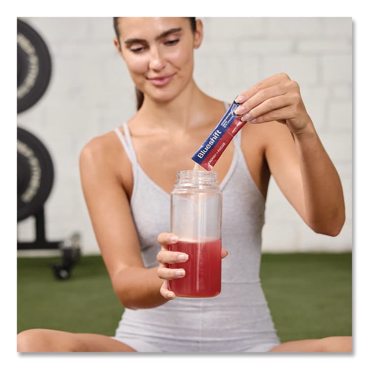 BLUESHIFT NUTRITION Energy and Focus Forest Berry Drink Mix, 0.24 oz Packets, 10/Pack, 2 Packs/Carton (GRR60004167) thumbnail 4