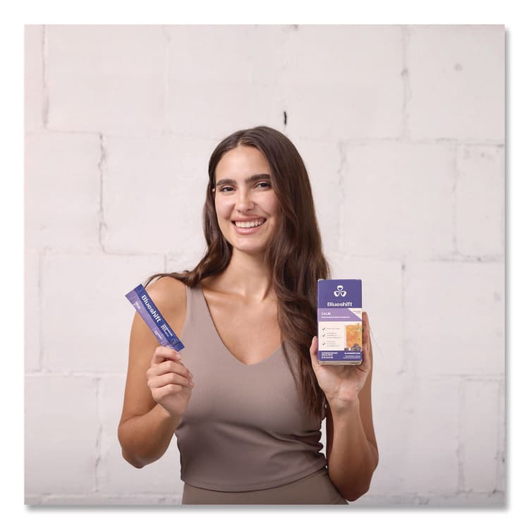 BLUESHIFT NUTRITION Calm Blackberry Sage Drink Mix, 0.23 oz Packets, 10/Pack, 2 Packs/Carton (GRR60004168) thumbnail 4