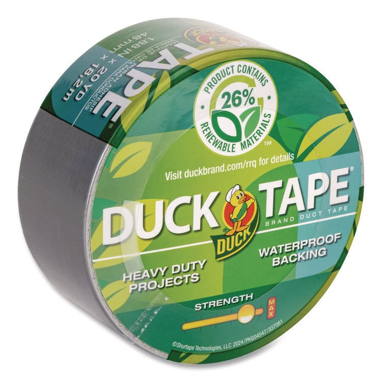 SHURTAPE TECHNOLOGIES Renewable Material Duck Tape, 1.88" x 20 yd, Silver (DUC243066) thumbnail 2