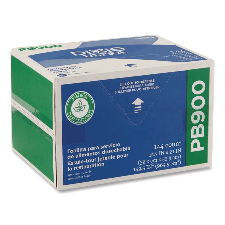 GEORGIA PACIFIC Dine-A-Cloth FLAX Foodservice Wipers, 1-Ply, 12.75 x 21, White, 144/Box (GPC29662) thumbnail 2