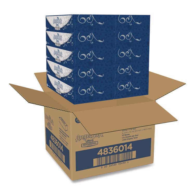 GEORGIA PACIFIC ps Ultra Facial Tissue, 2-Ply, White, 125 Sheets/Box, 10 Boxes/Carton (GPC4836014) thumbnail 3