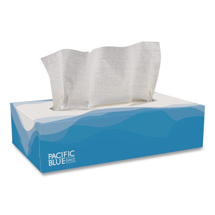 GEORGIA PACIFIC Pacific Blue Select Facial Tissue, Flat Box, 2-Ply, White, 100 Sheets/Box, 30 Boxes/Carton (GPC48100) thumbnail 2