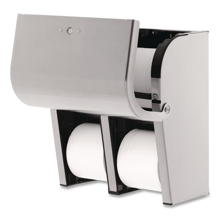 GEORGIA PACIFIC Compact Quad Vertical Four-Roll Coreless Dispenser, 11.75 x 6.9 x 13.25, Stainless Steel (GPC56748) thumbnail 2