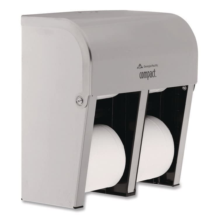GEORGIA PACIFIC Compact Quad Vertical Four-Roll Coreless Dispenser, 11.75 x 6.9 x 13.25, Stainless Steel (GPC56748) thumbnail 4