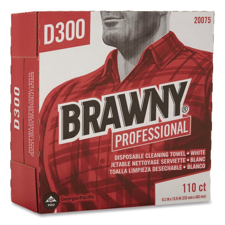 GEORGIA PACIFIC Tall Dispenser Premium All-Purpose DRC Wipers, 1-Ply, 9.25 x 16, Unscented, White, 110/Box 10 Boxes/Carton (GPC20075)