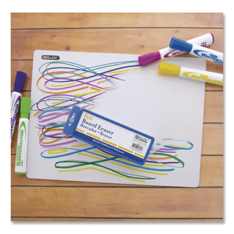 STRIDE TOOL Whiteboard and Chalkboard Eraser, 5" x 2" x 1", White (BAZ6005) thumbnail 2