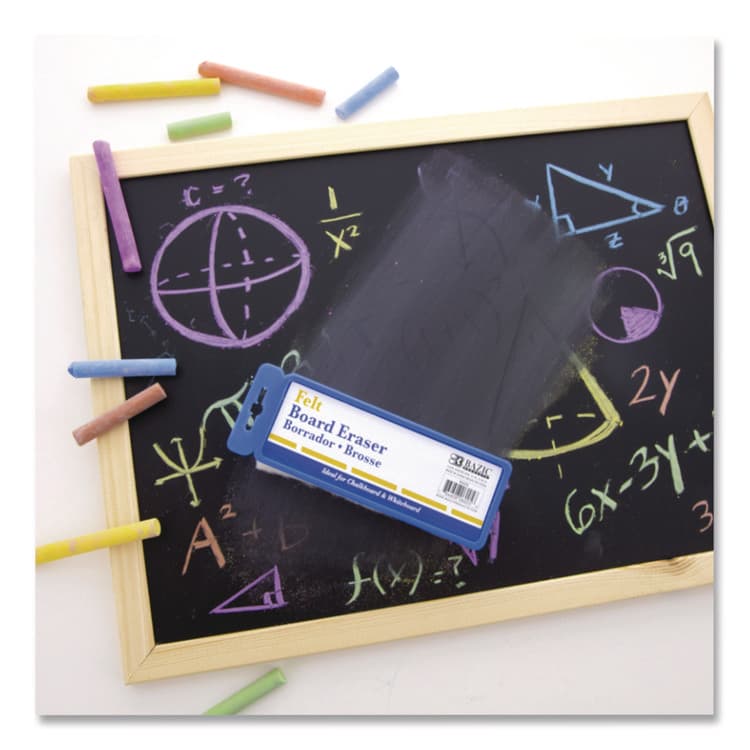 STRIDE TOOL Whiteboard and Chalkboard Eraser, 5" x 2" x 1", White (BAZ6005) thumbnail 4