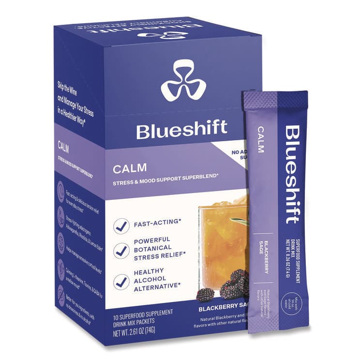 BLUESHIFT NUTRITION Variety Pack Drink Mix, Assorted Flavors, Individual Packets, 10/Pack. 4 Packs/Carton (GRR60004169) thumbnail 4