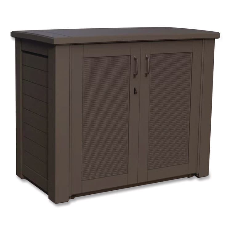 RUBBERMAID Bridgeport Storage Cabinet, 16.44 cu ft, 4 ft x 2 ft x 3 ft, Black Oak (RUB1889849)