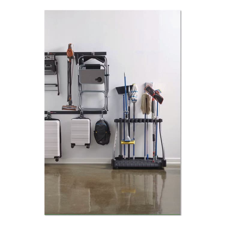 RUBBERMAID FastTrack Garage Tool Tower Rack, Plastic, Holds Up to 40 Tools, 38" x 20.5" x 34.4", Black (RUB2140834) thumbnail 4