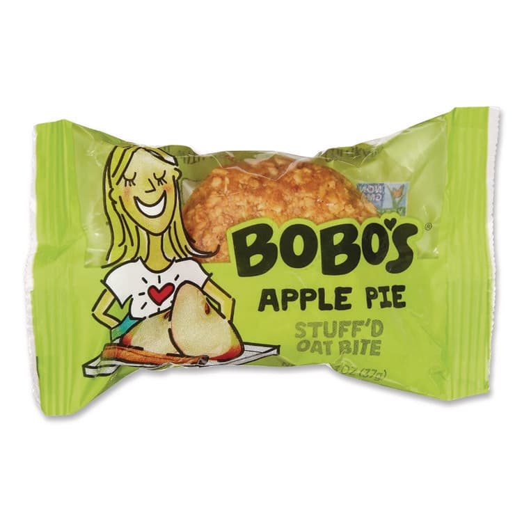 BOBO'S Stuff'd Oatmeal Bites, Two-Flavor Multi-Pack: Apple Pie and Strawberry, 1.3 oz Individually Wrapped, 24/Carton (BBO00125) thumbnail 4