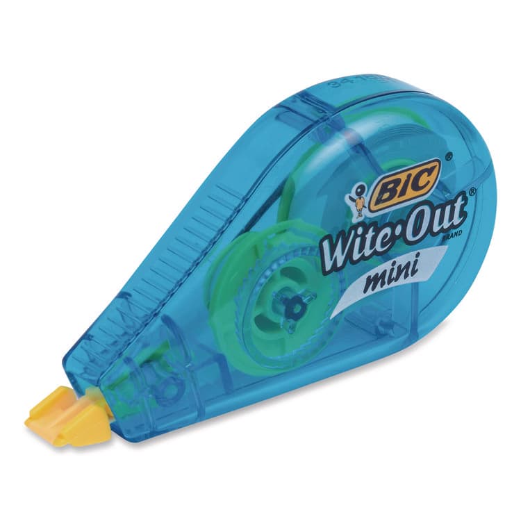 BIC CORP. Wite-Out Brand Mini Correction Tape, Non-Refillable, 0.2" x 26.2 ft, White Tape, Assorted Dispenser Colors, 6/Pack (BICWOTMP61WHI) thumbnail 2
