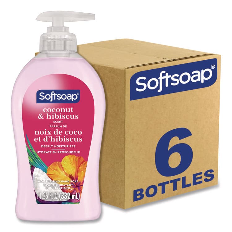 COLGATE PALMOLIVE, IPD. Liquid Hand Soap Pumps, Coconut and Hibiscus Scent, 11.25 oz, 6/Carton (CPCUS07157ACT)