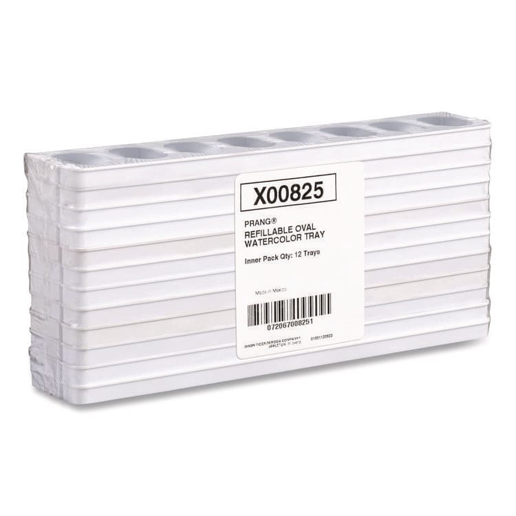DIXON TICONDEROGA CO. Refillable Oval Watercolor Tray, White, 12/Pack (DIXX00825) thumbnail 2