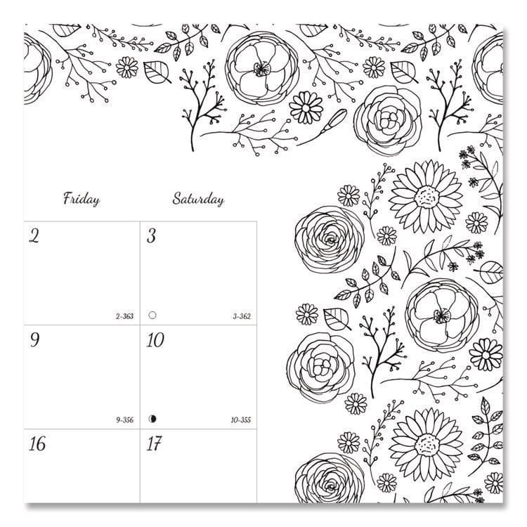 REDIFORM OFFICE PRODUCTS Monthly Desk Pad Calendar, Monthly Coloring Artwork, 22 x 17, Black Binding, Clear Corners, 12-Month (Jan to Dec): 2026 (REDC2917311) thumbnail 3