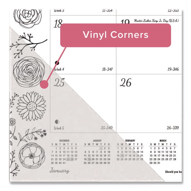 REDIFORM OFFICE PRODUCTS Monthly Desk Pad Calendar, Monthly Coloring Artwork, 22 x 17, Black Binding, Clear Corners, 12-Month (Jan to Dec): 2026 (REDC2917311) thumbnail 4