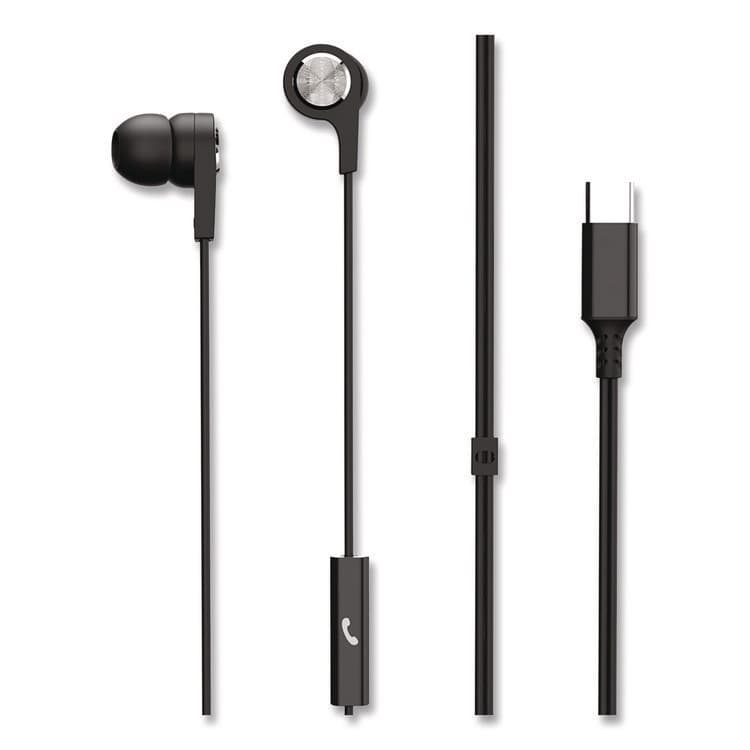 MAXELL CORP. OF AMERICA USB-C Earbuds, Black (MAX199261)