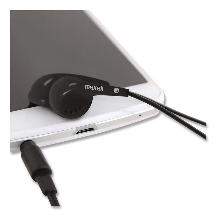 MAXELL CORP. OF AMERICA EB95 Wired Earbuds with Mic, Black (MAX199846) thumbnail 3