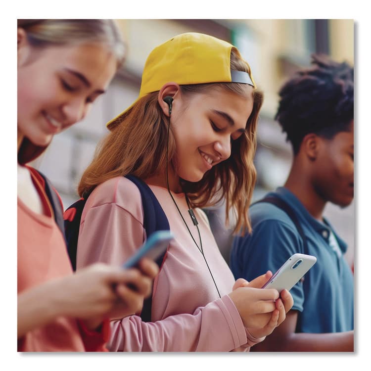 MAXELL CORP. OF AMERICA EB95 Wired Earbuds with Mic, Black (MAX199846) thumbnail 4