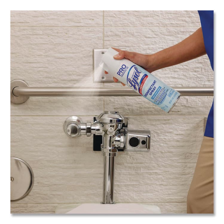 RECKITT BENCKISER Disinfectant Spray, Crisp Linen, 19 oz Aerosol Spray (RAC74828EA) thumbnail 3