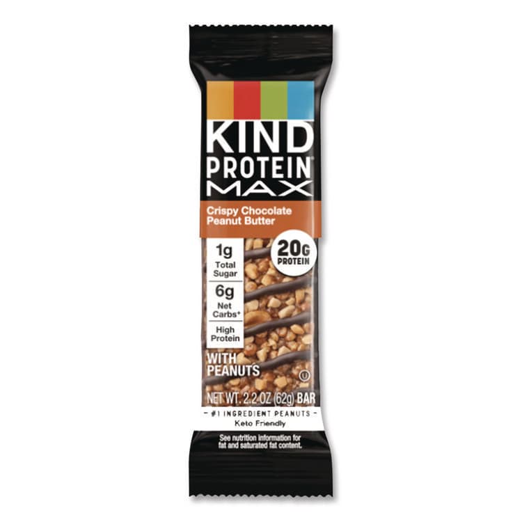 KIND LLC Protein MAX Bar, Crispy Chocolate Peanut Butter, 2.2 oz Bar, 12/Box (KNDPHW43470) thumbnail 2