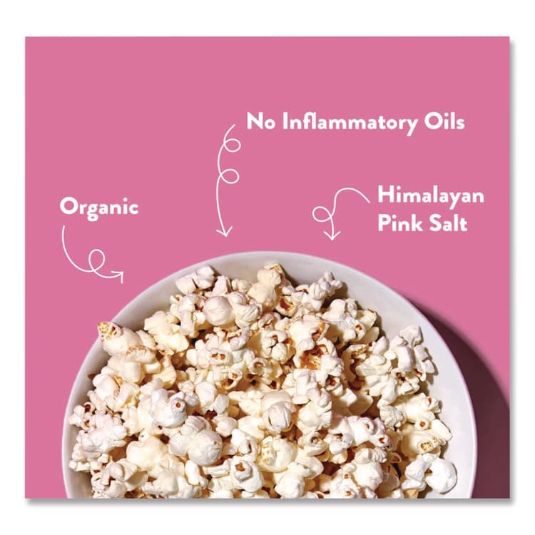 LESSEREVIL Snack Organic Himalayan Pink Salt Popcorn, 0.88 oz Bag, 18/Carton (LSULSN00141) thumbnail 3