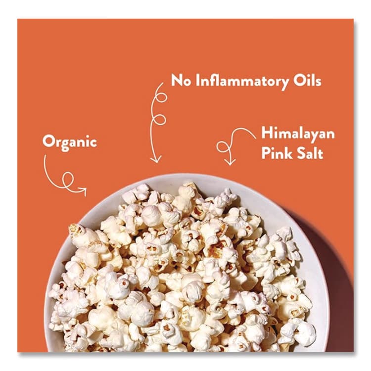LESSEREVIL Snack Organic No Cheese Cheesiness Popcorn, Cheese, 0.88 oz Bag, 18/Carton (LSULSN00862) thumbnail 3