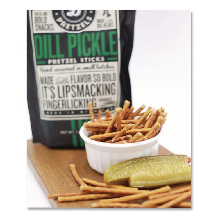POP DADDY SNACKS Dill Pickle Pretzel Sticks, 3 oz Bag, 15/Carton (POY00561) thumbnail 2