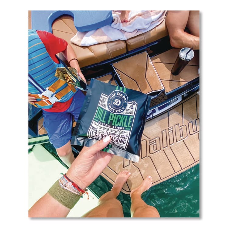 POP DADDY SNACKS Dill Pickle Pretzel Sticks, 3 oz Bag, 15/Carton (POY00561) thumbnail 3